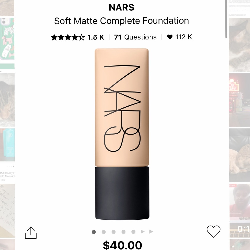 NARS SOFT MATTE FOUNDATION
